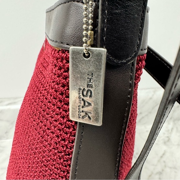 The Sak Crochet Shoulder Bag - Red Wine Color - Picture 3 of 12